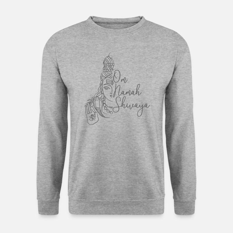 Om Namah Shivaya - Unisex Pullover - Weißgrau meliert