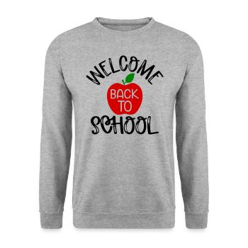 SCHOOL SCHOOL DAY SCHOOL START SHIRTS GIFT MOTIFS - Unisex Sweatshirt - salt & pepper - Front - Alina (178cm) & Michal (187cm)