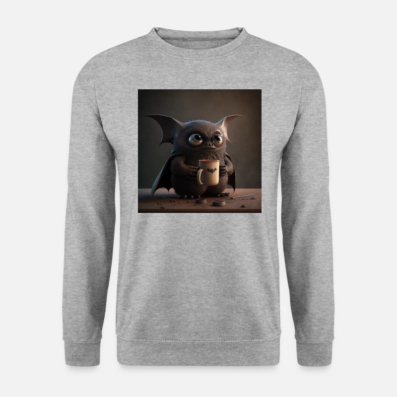 Bat Coffee Caffeine Nocturnal Lusitg - Unisex Sweatshirt - salt & pepper