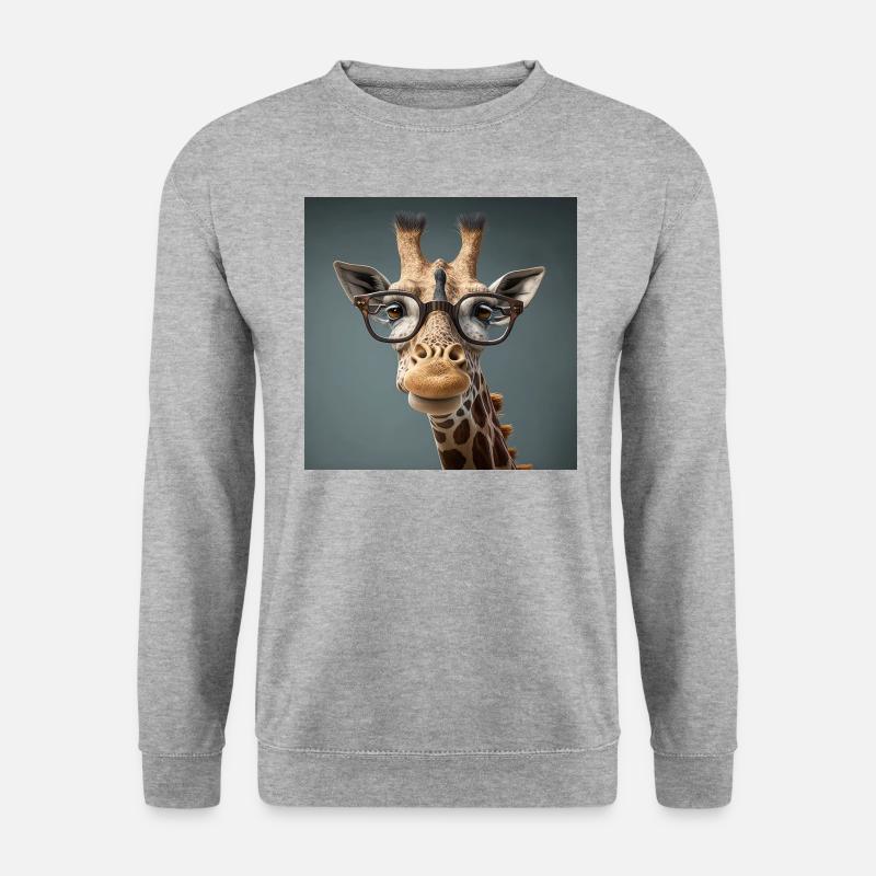 Giraffe Glasses Funny - Unisex Sweatshirt - salt & pepper