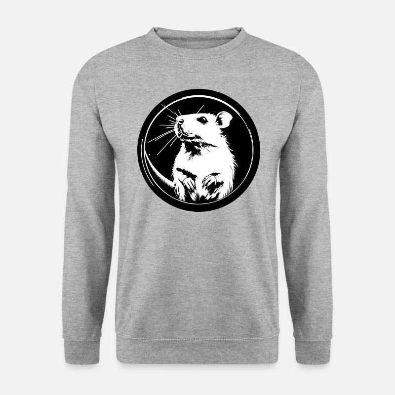 maus - Unisex Pullover - Weißgrau meliert