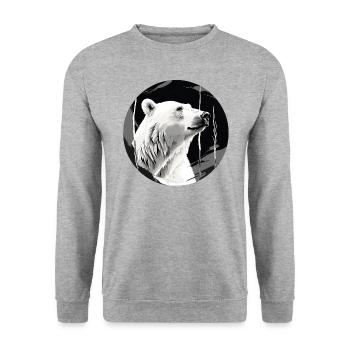 Polar bear - Unisex Sweatshirt - salt & pepper - Front - Alina (178cm) & Michal (187cm)