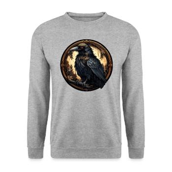 Raven - Unisex Sweatshirt - salt & pepper - Front - Alina (178cm) & Michal (187cm)