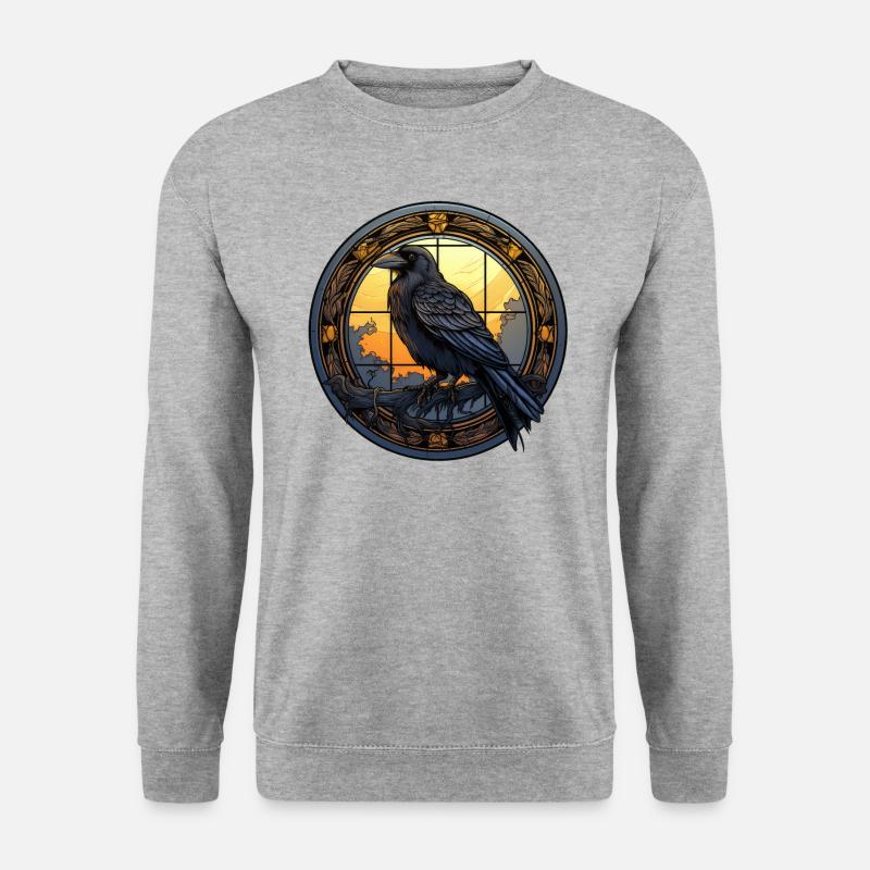 Rabe - Unisex Pullover - Weißgrau meliert