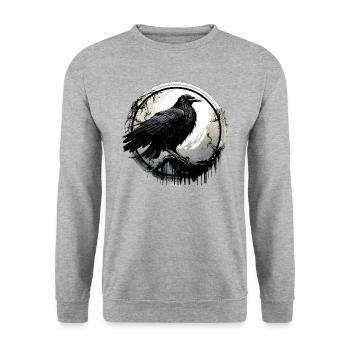 Raven - Unisex Sweatshirt - salt & pepper - Front - Alina (178cm) & Michal (187cm)