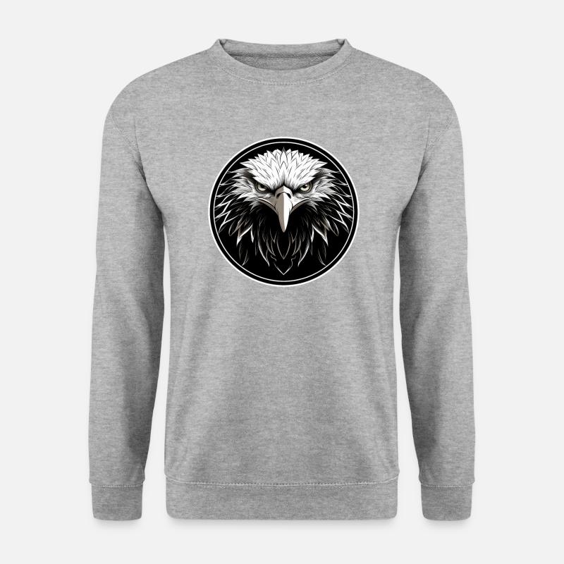 Adler - Unisex Pullover - Weißgrau meliert