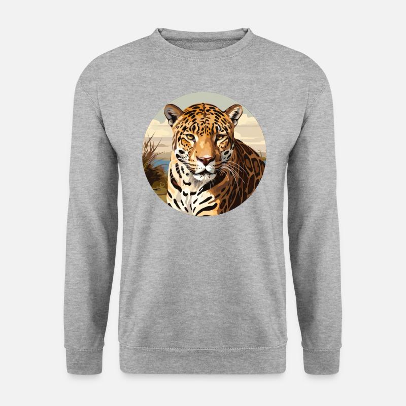 Jaguar - Unisex Pullover - Weißgrau meliert