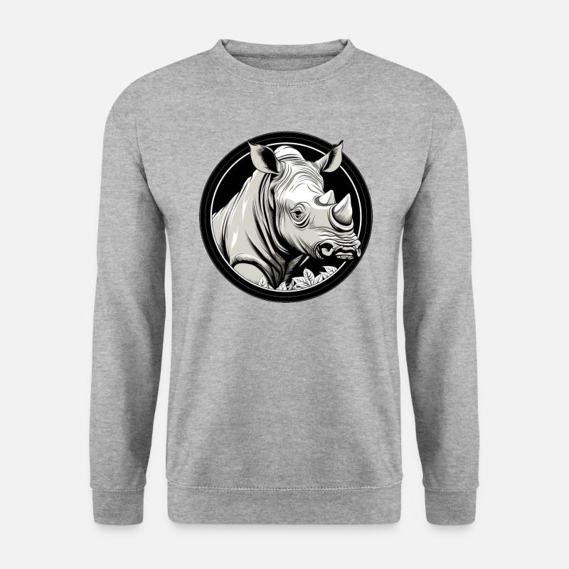 Nashorn - Unisex Pullover - Weißgrau meliert