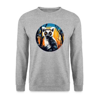 Lémurien - Sweat-shirt Unisexe - gris chiné - Devant - Alina (178cm) & Michal (187cm)