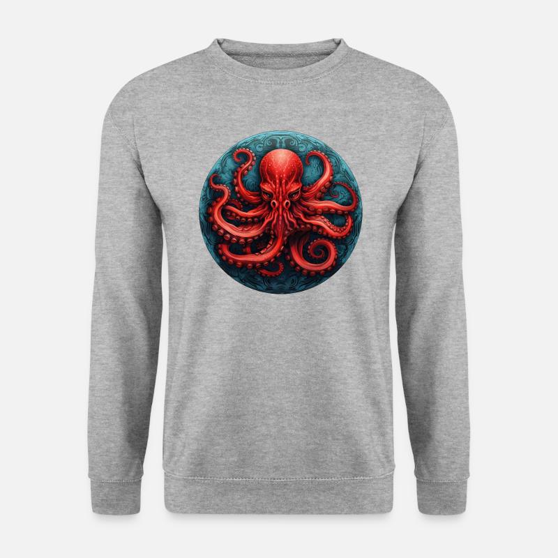 Octopus - Unisex Pullover - Weißgrau meliert