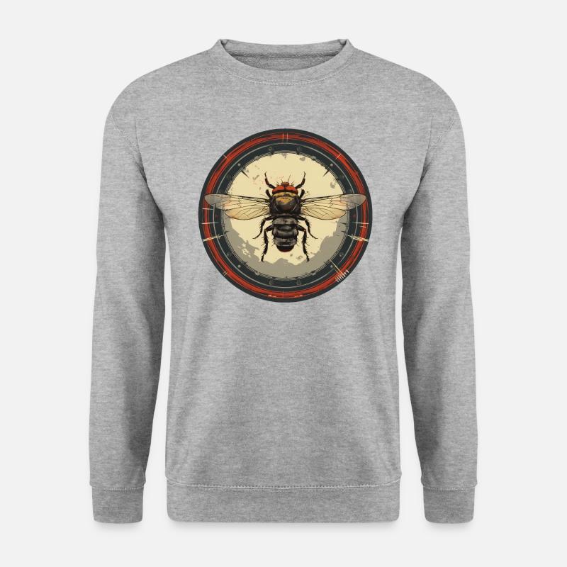 Fliege - Unisex Pullover - Weißgrau meliert