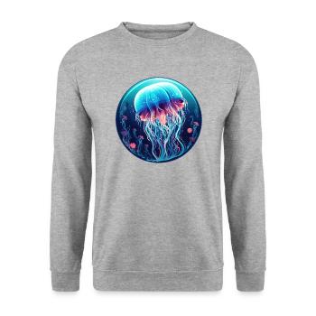 Jellyfish - Unisex Sweatshirt - salt & pepper - Front - Alina (178cm) & Michal (187cm)