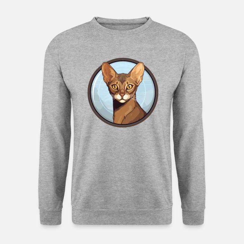 Abyssinian cat - Unisex Sweatshirt - salt & pepper