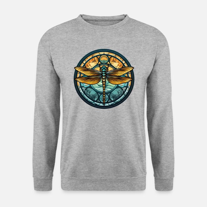 Libelle - Unisex Pullover - Weißgrau meliert