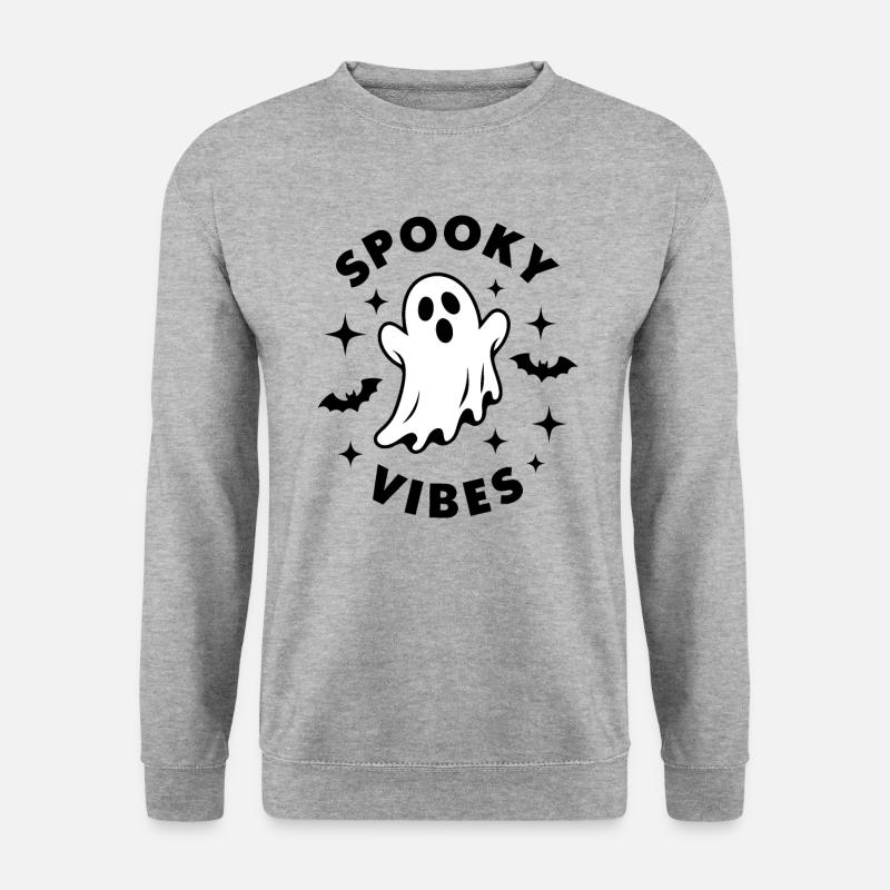 Gruselige Vibes - Unisex Pullover - Weißgrau meliert
