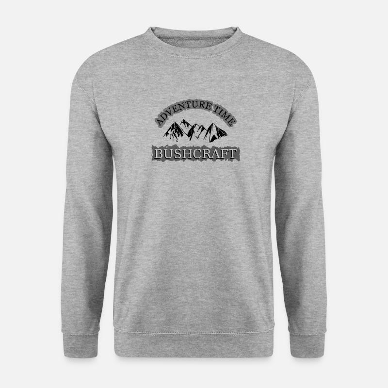 bushcraft time - Unisex Pullover - Weißgrau meliert