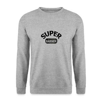 Super Bärner - Unisex Pullover - Weißgrau meliert - Vorne - Alina (178cm) & Michal (187cm)