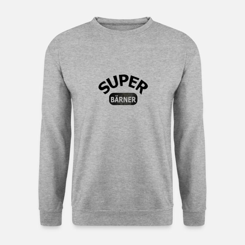 Super Bärner - Unisex Pullover - Weißgrau meliert