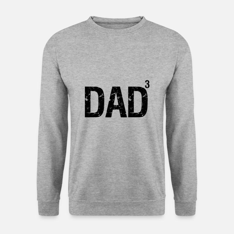 Dad von 3 Kindern - Unisex Pullover - Weißgrau meliert