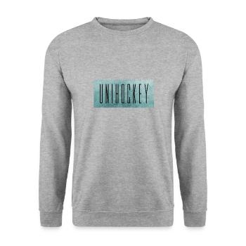 Unihockey Floorball - Unisex Pullover - Weißgrau meliert - Vorne - Alina (178cm) & Michal (187cm)