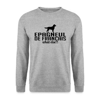 EPAGNEUL FRANCAIS quoi d’autre Chiens Disant Wilsigns - Sweat-shirt Unisexe - gris chiné - Devant - Alina (178cm) & Michal (187cm)