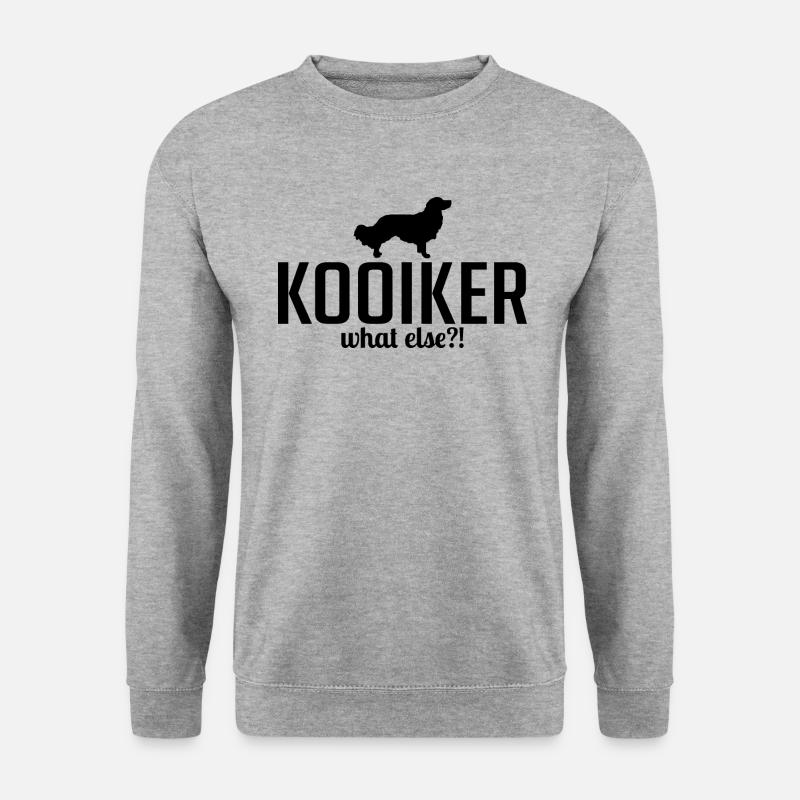 Kooiker what else Hundespruch Hunde - Unisex Pullover - Weißgrau meliert