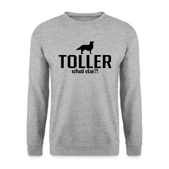 TOLLER quoi d’autre Chiens Chien Dire Wilsigns - Sweat-shirt Unisexe - gris chiné - Devant - Alina (178cm) & Michal (187cm)