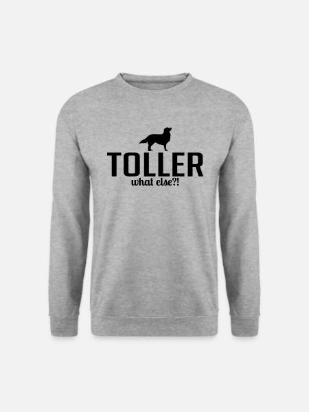 TOLLER what else Hunde Hund Spruch Wilsigns - Unisex Pullover - Weißgrau meliert