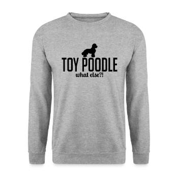 Caniche jouet quoi d’autre Chiens Chien Dire Wilsigns - Sweat-shirt Unisexe - gris chiné - Devant - Alina (178cm) & Michal (187cm)