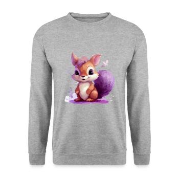 Der kleine Lilo - Unisex Pullover - Weißgrau meliert - Vorne - Alina (178cm) & Michal (187cm)