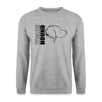 TYROLEAN HOUND Profile Dogs Dog Wilsigns - Unisex Sweatshirt - salt & pepper - Front - Alina (178cm) & Michal (187cm)