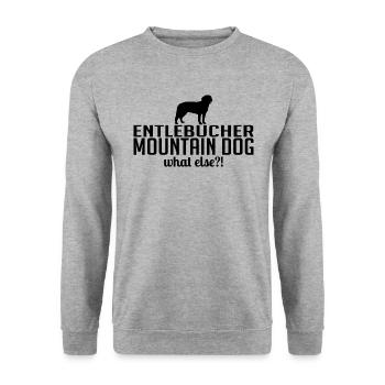 Entlebucher Mountain Dog quoi d’autre Hundespruch - Sweat-shirt Unisexe - gris chiné - Devant - Alina (178cm) & Michal (187cm)