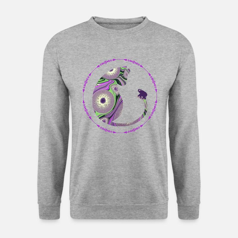 Cat with Elephant E 239 - Unisex Sweatshirt - salt & pepper