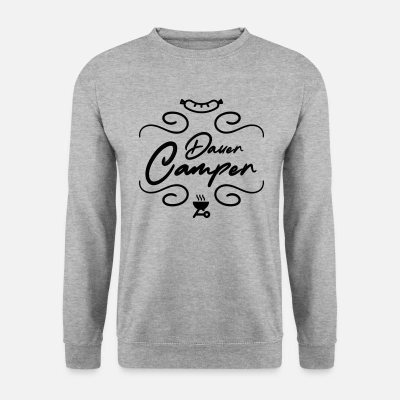 Dauercamper - Unisex Pullover - Weißgrau meliert