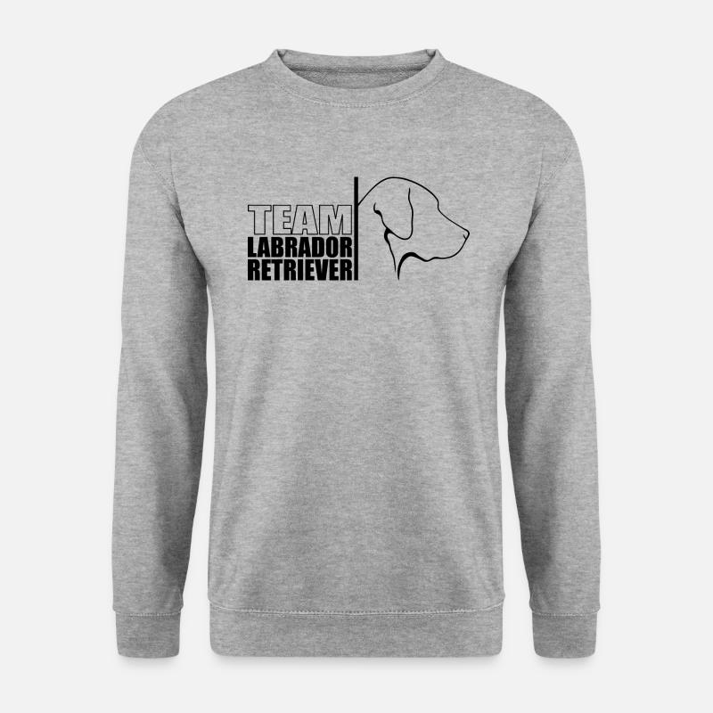 TEAM Labrador Retriever Hunde Hund Labbi Wilsigns - Unisex Pullover - Weißgrau meliert