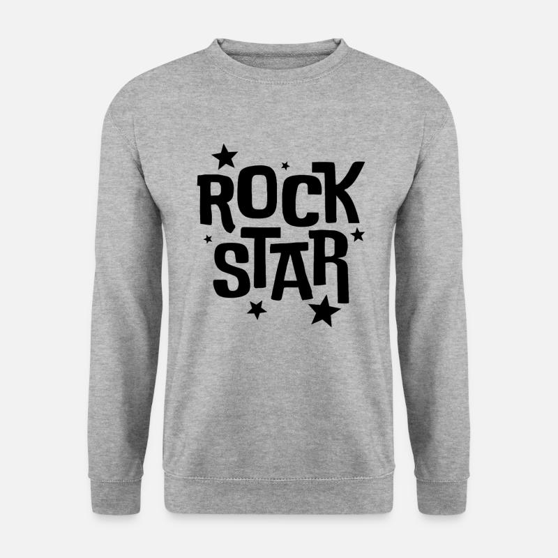 Rock Star - Unisex Pullover - Weißgrau meliert