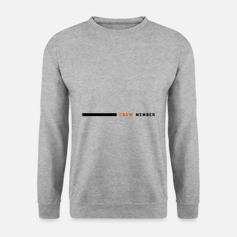crew member strich - Unisex Pullover - Weißgrau meliert