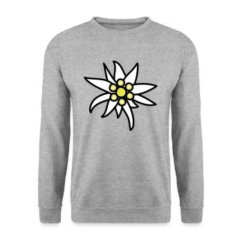 Edelweiss - Unisex Sweatshirt - salt & pepper - Front - Alina (178cm) & Michal (187cm)