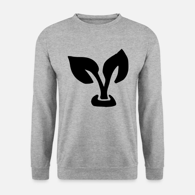 Leaf large / leaf - plant - seedling - Unisex Sweatshirt - salt & pepper