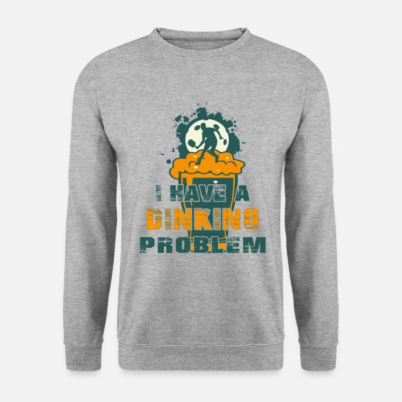 Ich habe ein Dinking-Problem - Unisex Pullover - Weißgrau meliert