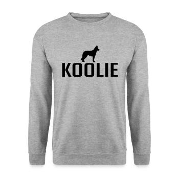 Koolie Chien Race Chien Chien Wilsigns - Sweat-shirt Unisexe - gris chiné - Devant - Alina (178cm) & Michal (187cm)