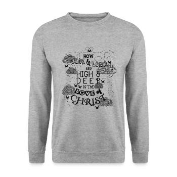 Bible verset Bible - Sweat-shirt Unisexe - gris chiné - Devant - Alina (178cm) & Michal (187cm)