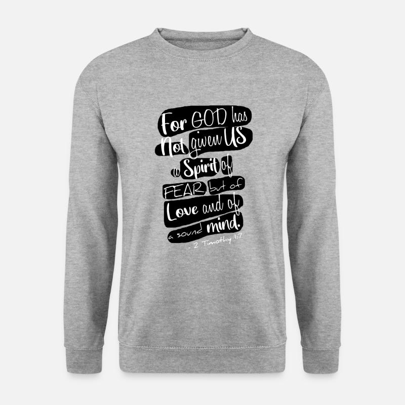 Christian apparel & Christian Faith - Unisex Pullover - Weißgrau meliert