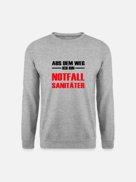 Aus dem Weg Notfallsanitäter Rettungsdienst - Unisex Pullover - Weißgrau meliert