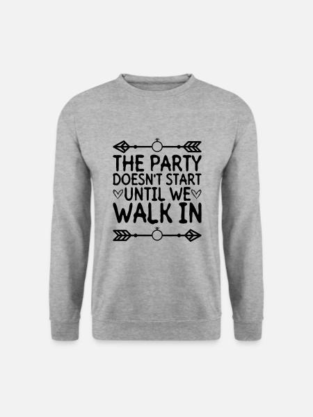 Braut Bräutigam Partneroutfit Hochzeit - Unisex Pullover - Weißgrau meliert
