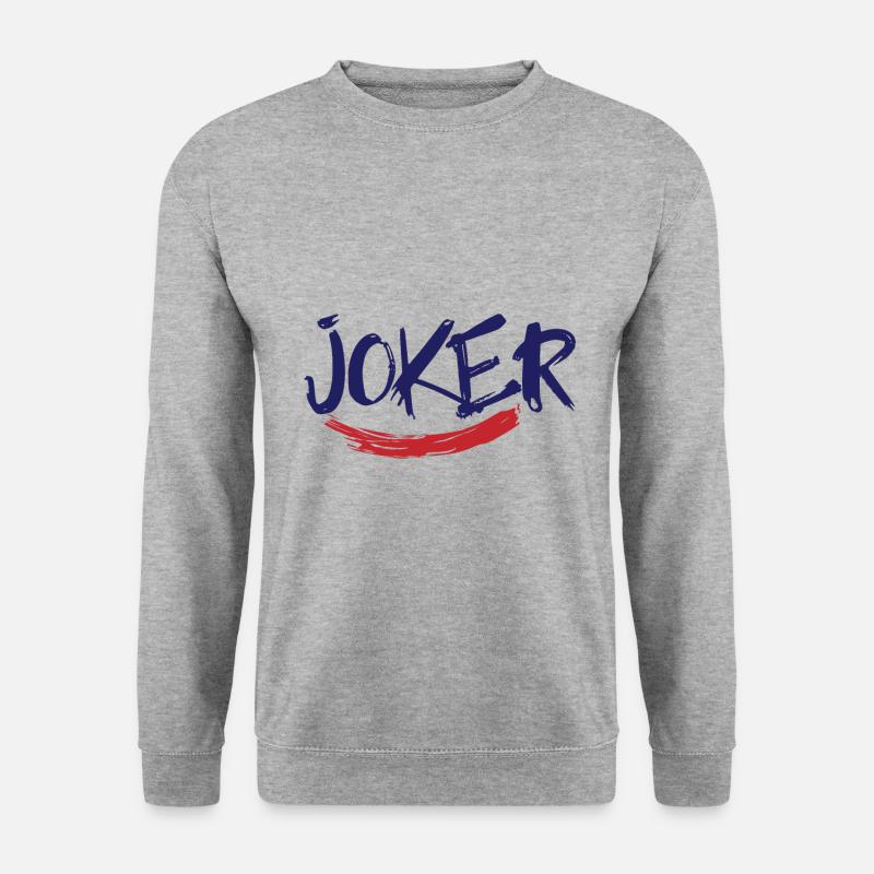 Joker Smile Movie Cinema - Unisex Pullover - Weißgrau meliert