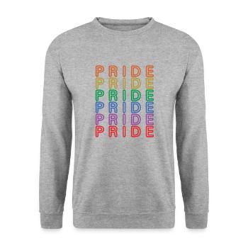 Pride Rainbow, LGBTQ, Lgbt Lesbische Gay Pride Geschenk - Unisex Pullover - Weißgrau meliert - Vorne - Alina (178cm) & Michal (187cm)