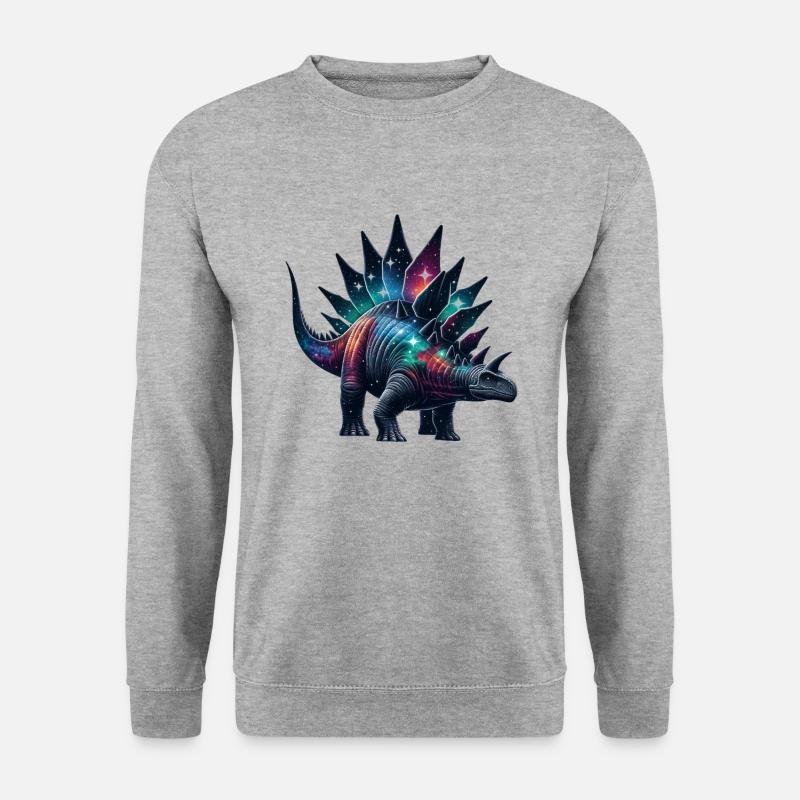 Galactic Stegosaurus: Dinosaur Stars Constellation - Unisex Sweatshirt - salt & pepper