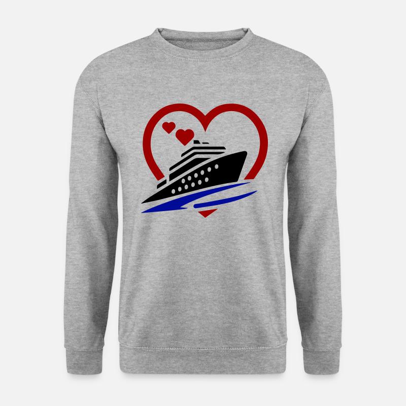 Kreuzfahrt Love - Unisex Pullover - Weißgrau meliert