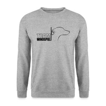 TEAM Greyhound Dogs Dog Greyhounds Wilsigns - Unisex Sweatshirt - salt & pepper - Front - Alina (178cm) & Michal (187cm)